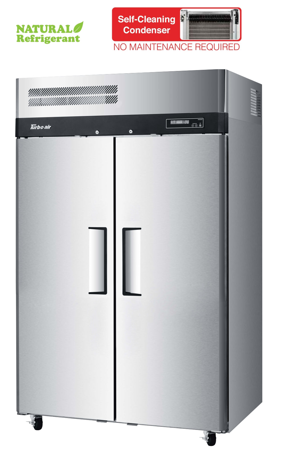 Turbo Air 2 Door Upright Refrigerator W1260 x D850 x H1926mm: KR45-2(HC)