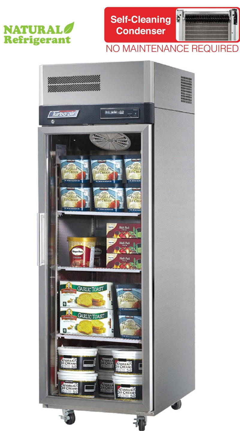 Turbo Air 1 Glass Door Upright Freezer W640 x D850 x H1926mm: KF25-1G(HC)