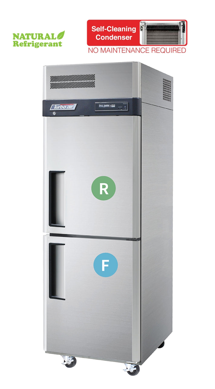 Turbo Air 2 x 1/2 Door Upright Dual Temp Refrigerator / Freezer W640 x D850 x H1926mm: KRF25-2(HC)