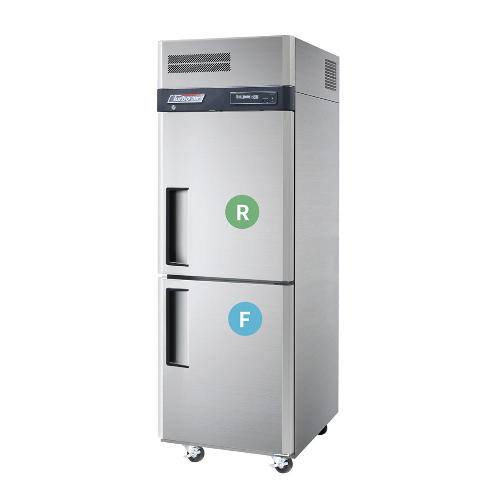 Turbo Air 2 x 1/2 Door Upright Dual Temp Refrigerator / Freezer W640 x D850 x H1926mm: KRF25-2(HC)