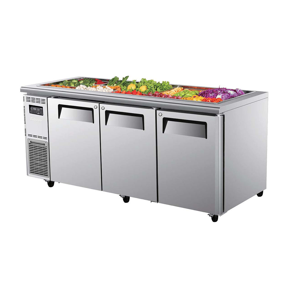 Turbo Air 3 Door Salad Prep Table (Buffet) Refrigerator W1800 x D700 x H855mm: KSR18-3(HC)