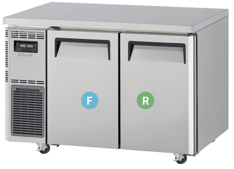 Turbo Air Undercounter Dual Temp Refrigerator / Freezer W1200 x D700 x H850mm: KURF12-2(HC)