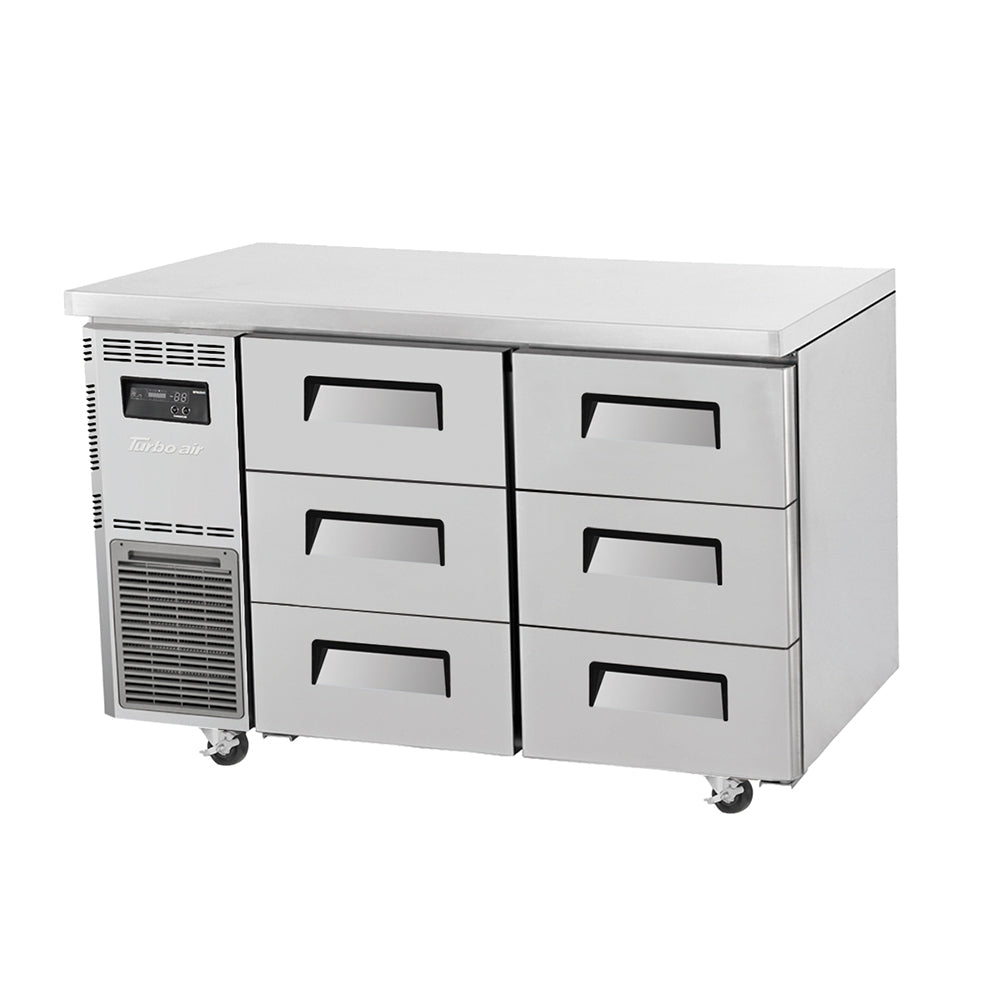 Turbo Air Undercounter 6 Drawer Refrigerator W1200 x D700 x H850mm: KUR12-3D-6(HC)