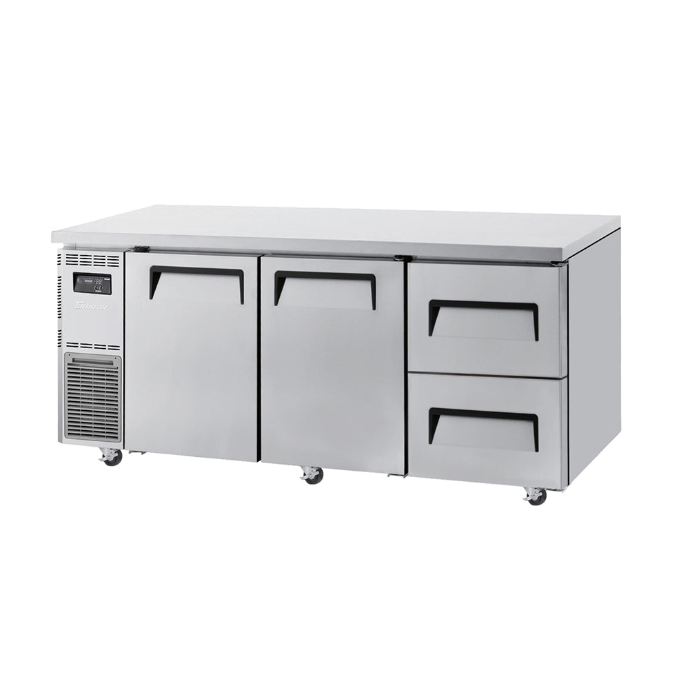 Turbo Air Undercounter 2 Door 2 Drawer Refrigerator W1800 x D700 x H855mm: KUR18-2D-2(HC)