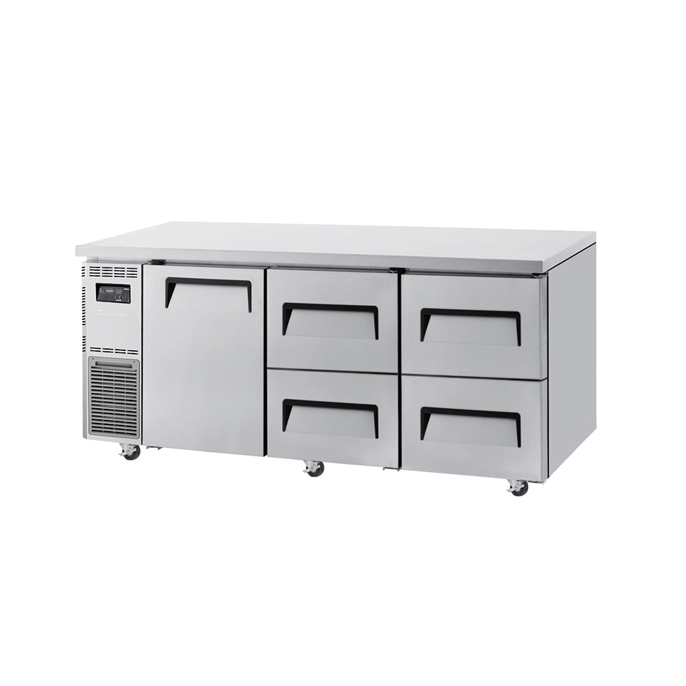 Turbo Air Undercounter 1 Door 4 Drawer Refrigerator W1800 x D700 x H850mm: KUR18-2D-4(HC)