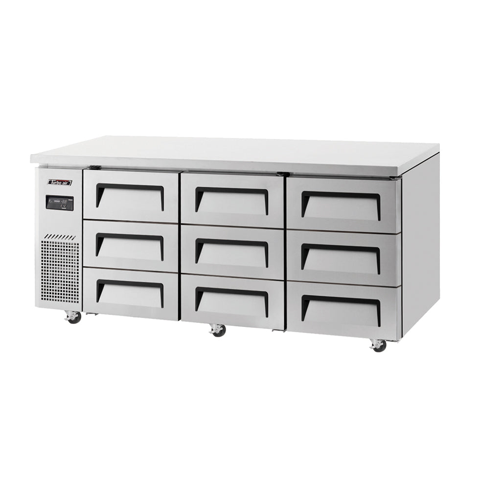 Turbo Air Undercounter 9 Drawer Refrigerator W1800 x D700 x H850mm: KUR18-3D-9(HC)