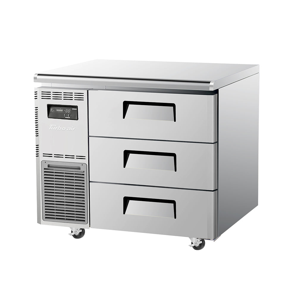 Turbo Air Undercounter 3 Drawer Refrigerator W900 x D700 x H850mm: KUR9-3D-3(HC)