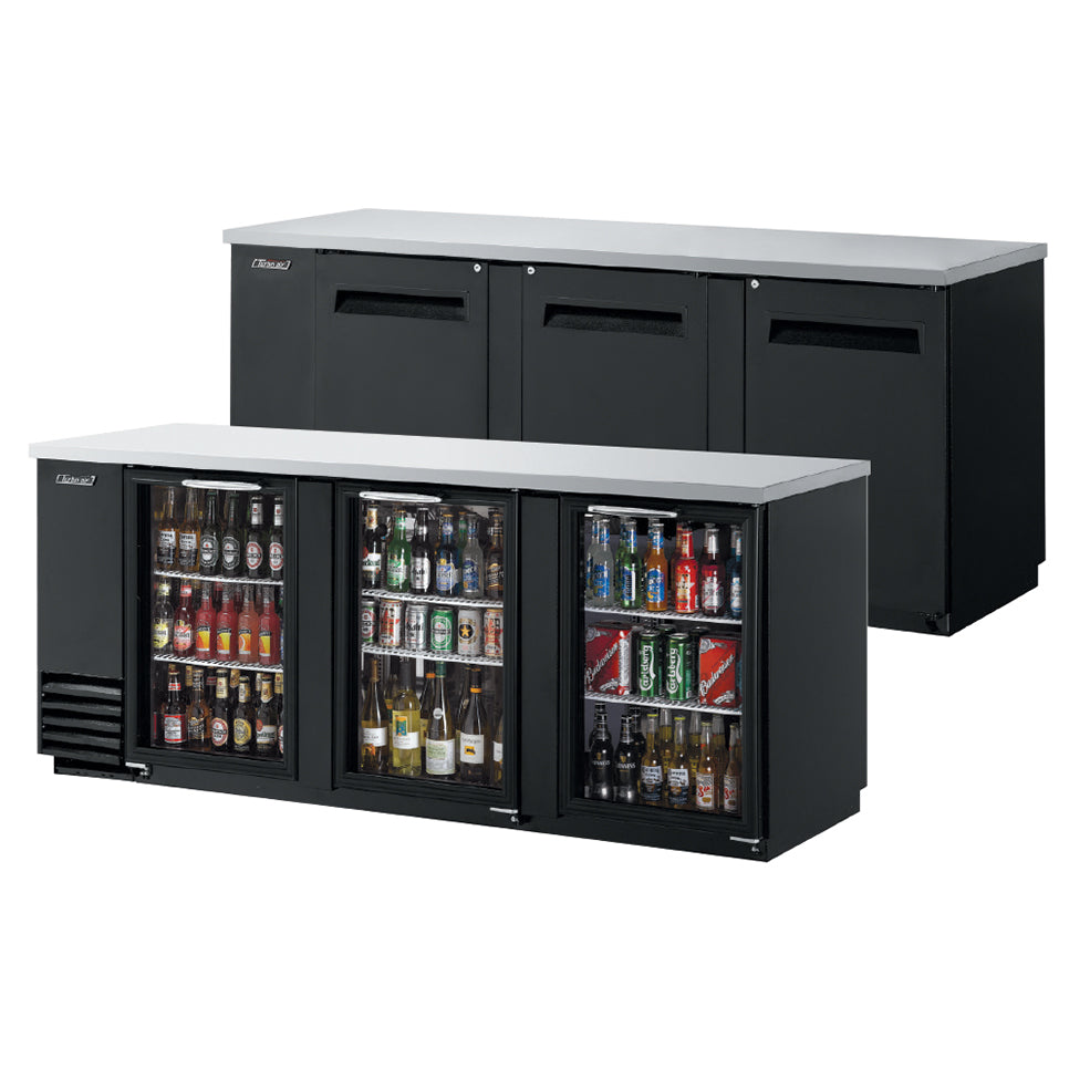 Turbo Air 3 Glass Door Back Bar Refrigerator W2294 x D692 x H1027mm: TBB-4SGD