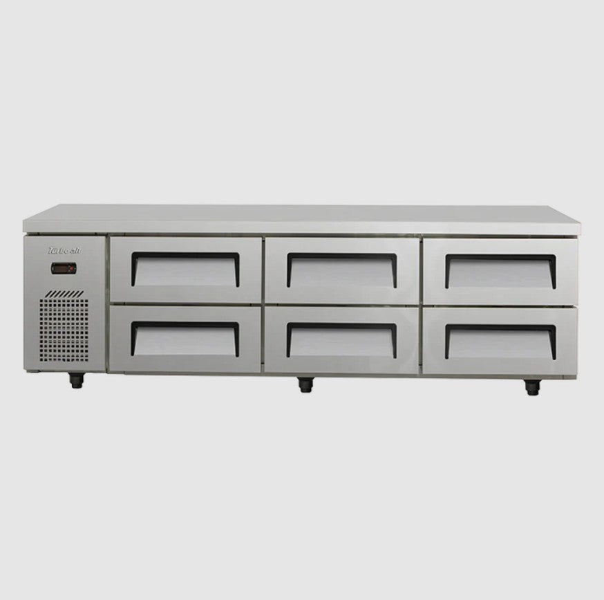 Turbo Air 6 Drawer Chef Base Refrigerator W1800 x D700 x H585mm: TCB18-6 (HC)
